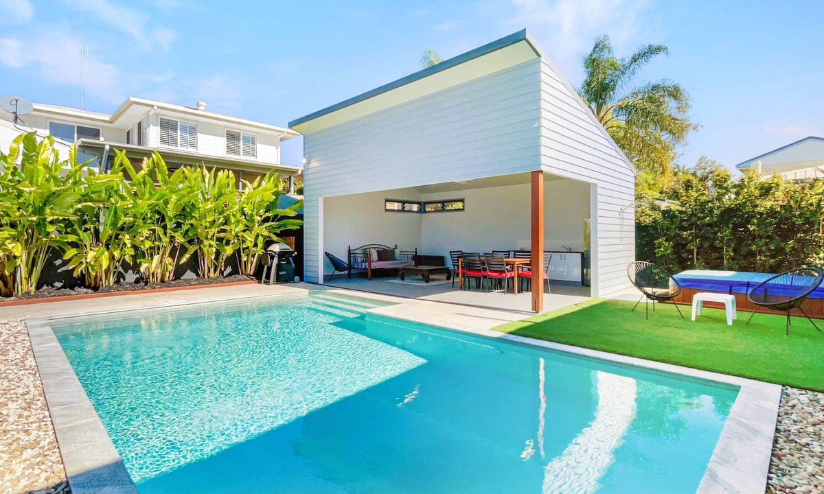 Dicky Beach House | Dicky Beach House with Pool - pets welcome!