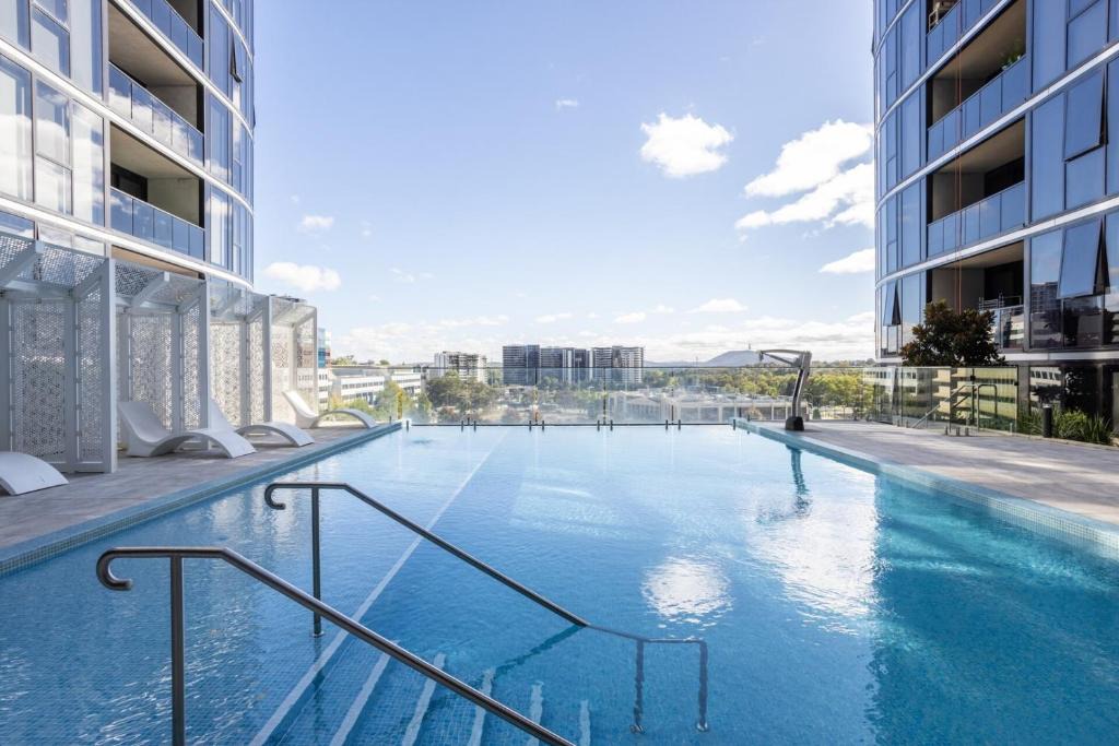 Phillip Apartment | Elegant 3BR Retreat with Pool, Parking & Balcony