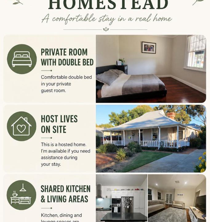 Gosnells House | Globe Trotters Homestay - room in shared private residence