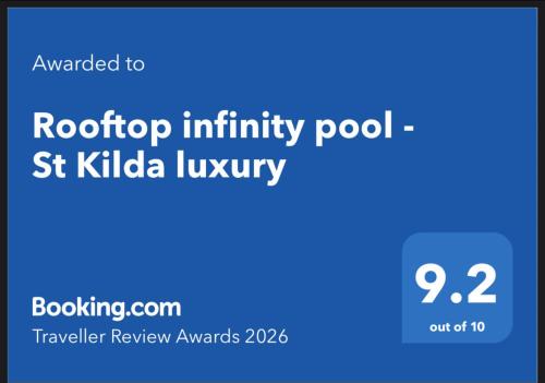 St Kilda Apartment | Rooftop infinity pool - St Kilda luxury