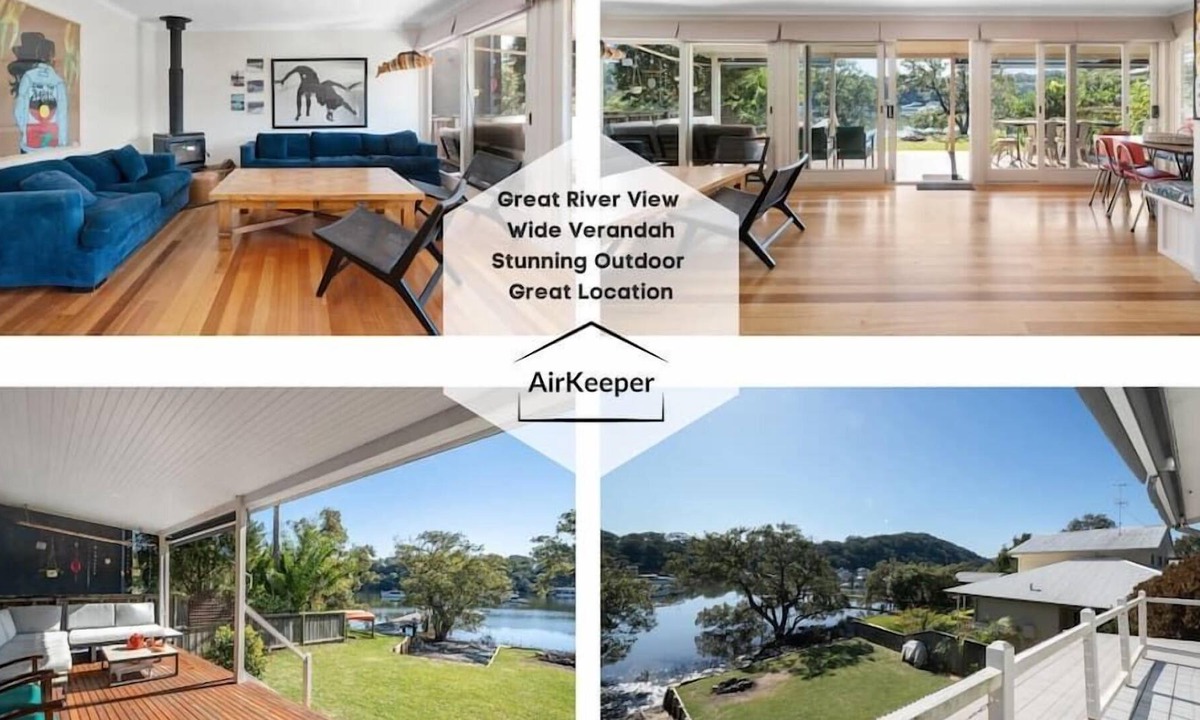 Brooklyn House | Sunlit Riverfront Escape/ Hawkesbury