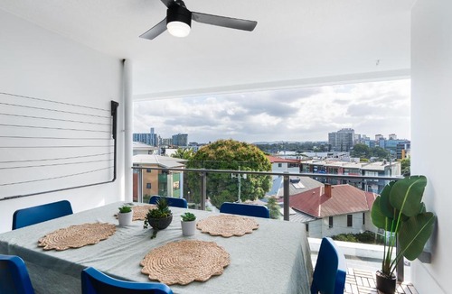 Bowen Hills Apartment | Comfy 2BR w Parking, Pool & Large Private Balcony