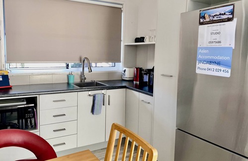 Jindabyne Apartment | Ground level studio with lake view.