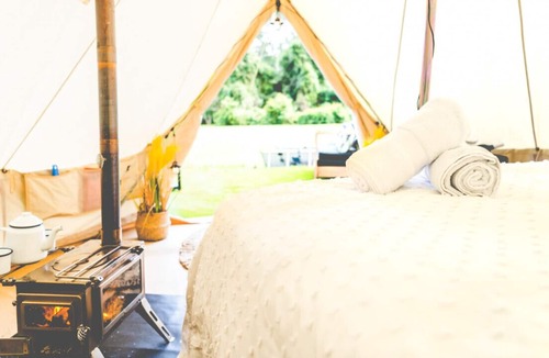 Lemon Tree RV Rental | Redwood Glamping Tent