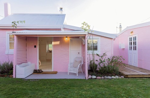 Strahan Cabin | Rosy Summers - Nurturing pink shack in secluded Lettes Bay, Strahan