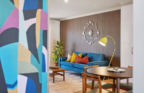 Bassendean Apartment | The Tonic | Colourful Mid-Century Stay with Private Courtyard (Pet-Friendly)