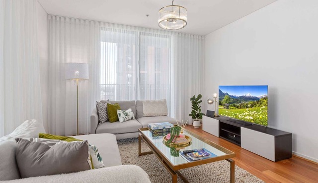 Chic 2BR Inner-City Stay with Balcony