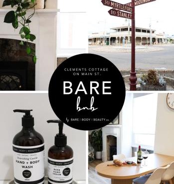 Clements Cottage on Main St. Bare bnb by Bare Body Beauty co. in Beechworth