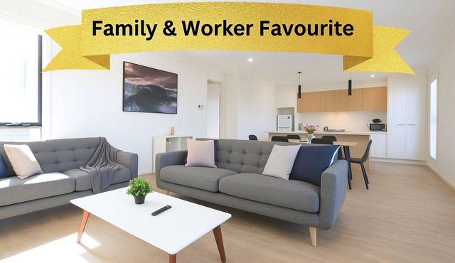 Feel happy and at home here. No stairs. Modern designer space. Heating and cooling throughout. Secure double garage. Keyless entry. Free child friendly amenities. No parties, for quiet residential use only.
