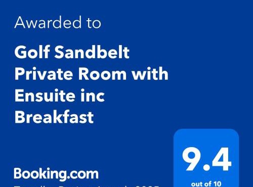 Golf Sandbelt Private Room with Ensuite inc Breakfast