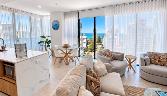 Lvl 10 Luxury Three Bedroom Beach View Apartment in Broadbeach