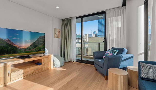 Modern 2BR Apartment in Adelaide's Vibrant CBD