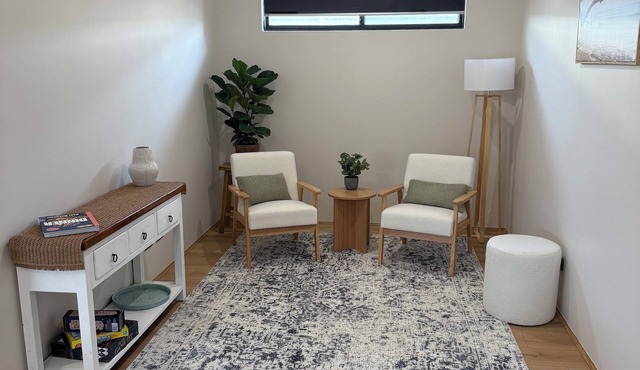 Seaside Escape Kick back and relax in this calm, stylish space.