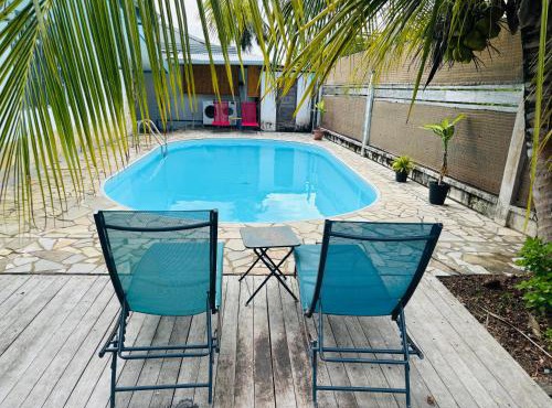 Sermie T2 climatisé avec piscine in Kourou