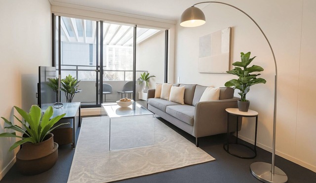 St Leonards- FW206 Herbert Street - Spacious 1BR + Study with Balcony Near Cafes Transport in ST LEONARDS
