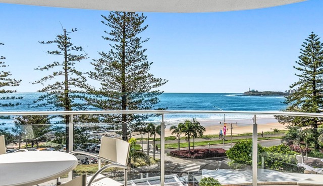 Superb location for this level 4 two bedroom apartment, swim between the flags just accross the roa in Mooloolaba