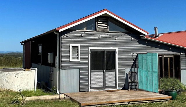 The Hay Shed sits on top of a hill with great views of the Manning Valley