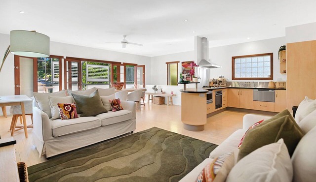 Where tropical gardens meet Burleigh's laid-back lifestyle. Spend your days by the plunge pool, stroll to the beach, and create unforgettable memories with family and friends. in Burleigh Heads