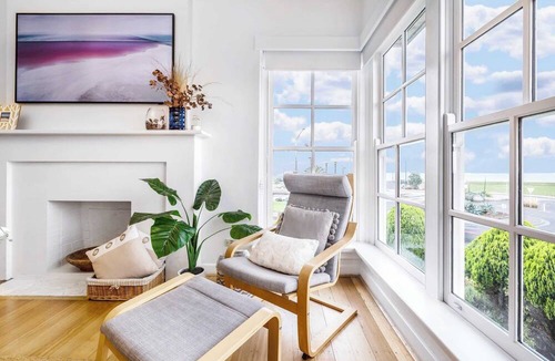 Williamstown Condo | Historic beachfront apartment with bay views